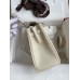 Hermes Kelly Retourne 25 Handmade Bag In Craie Clemence Leather