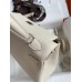 Hermes Kelly Retourne 25 Handmade Bag In Craie Clemence Leather