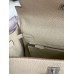 Hermes Kelly Retourne 25 Handmade Bag In Craie Clemence Leather