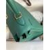 Hermes Kelly Retourne 25 Handmade Bag In Blue Paon Clemence Leather