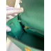 Hermes Kelly Retourne 25 Handmade Bag In Blue Paon Clemence Leather