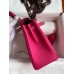 Hermes Kelly Retourne 25 Handmade Bag In Framboise Clemence Leather