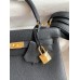 Hermes Kelly Retourne 25 Handmade Bag In Black Clemence Leather