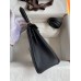 Hermes Kelly Retourne 25 Handmade Bag In Black Clemence Leather