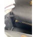 Hermes Kelly Retourne 25 Handmade Bag In Black Clemence Leather