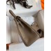 Hermes Kelly Retourne 25 Handmade Bag In Taupe Clemence Leather