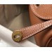 Hermes Lindy Mini Bag In Gold Clemence Leather GHW