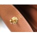 Hermes Lindy Mini Bag In Gold Clemence Leather GHW