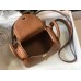 Hermes Lindy Mini Bag In Gold Clemence Leather GHW