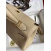 Hermes Kelly Retourne 25 Handmade Bag In Trench Clemence Leather