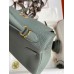 Hermes Kelly Retourne 25 Handmade Bag In Vert Amande Clemence Leather