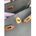 Hermes Kelly Retourne 25 Handmade Bag In Vert Amande Clemence Leather