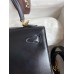 Hermes Kelly Sellier 25 Handmade Bag In Black Box Calfskin