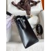 Hermes Kelly Sellier 25 Handmade Bag In Black Box Calfskin