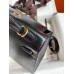 Hermes Kelly Sellier 25 Handmade Bag In Black Box Calfskin