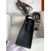 Hermes Kelly Sellier 25 Handmade Bag In Black Mysore Goatskin
