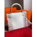 Hermes Kelly Retourne 25 Handmade Bag In Himalaya Crocodile Niloticus Skin