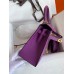 Hermes Kelly Sellier 25 Handmade Bag In Anemone Epsom Calfskin
