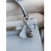 Hermes Kelly Sellier 25 Handmade Bag In Blue Brume Epsom Calfskin