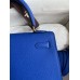 Hermes Kelly Sellier 25 Handmade Bag In Blue France Epsom Calfskin