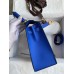 Hermes Kelly Sellier 25 Handmade Bag In Blue France Epsom Calfskin