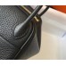 Hermes Lindy Mini Bag In Black Clemence Leather GHW