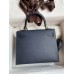 Hermes Kelly Sellier 25 Handmade Bag In Blue Indigo Epsom Calfskin