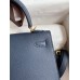 Hermes Kelly Sellier 25 Handmade Bag In Blue Indigo Epsom Calfskin