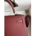 Hermes Kelly Sellier 25 Handmade Bag In Bordeaux Epsom Calfskin