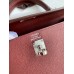 Hermes Kelly Sellier 25 Handmade Bag In Bordeaux Epsom Calfskin
