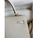 Hermes Kelly Sellier 25 Handmade Bag In Craie Epsom Calfskin