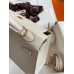 Hermes Kelly Sellier 25 Handmade Bag In Craie Epsom Calfskin