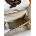 Hermes Kelly Sellier 25 Handmade Bag In Craie Epsom Calfskin