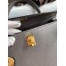 Hermes Kelly Sellier 25 Handmade Bag In Etain Epsom Calfskin