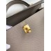 Hermes Kelly Sellier 25 Handmade Bag In Gris Asphalt Epsom Calfskin