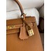 Hermes Kelly Sellier 25 Handmade Bag In Gold Epsom Calfskin