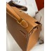 Hermes Kelly Sellier 25 Handmade Bag In Gold Epsom Calfskin