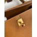 Hermes Kelly Sellier 25 Handmade Bag In Gold Epsom Calfskin