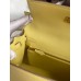 Hermes Kelly Sellier 25 Handmade Bag In Jaune Poussin Epsom Calfskin