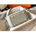 Hermes Lindy Mini Bag In Pearl Grey Clemence Leather GHW