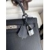Hermes Kelly Sellier 25 Handmade Bag In Black Epsom Calfskin