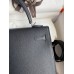 Hermes Kelly Sellier 25 Handmade Bag In Black Epsom Calfskin