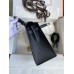Hermes Kelly Sellier 25 Handmade Bag In Black Epsom Calfskin