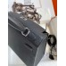Hermes Kelly Sellier 25 Handmade Bag In Black Epsom Calfskin