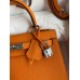 Hermes Kelly Sellier 25 Handmade Bag In Orange Epsom Calfskin
