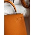 Hermes Kelly Sellier 25 Handmade Bag In Orange Epsom Calfskin