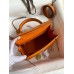 Hermes Kelly Sellier 25 Handmade Bag In Orange Epsom Calfskin