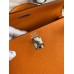 Hermes Kelly Sellier 25 Handmade Bag In Orange Epsom Calfskin
