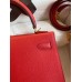 Hermes Kelly Sellier 25 Handmade Bag In Red Epsom Calfskin