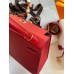 Hermes Kelly Sellier 25 Handmade Bag In Red Epsom Calfskin